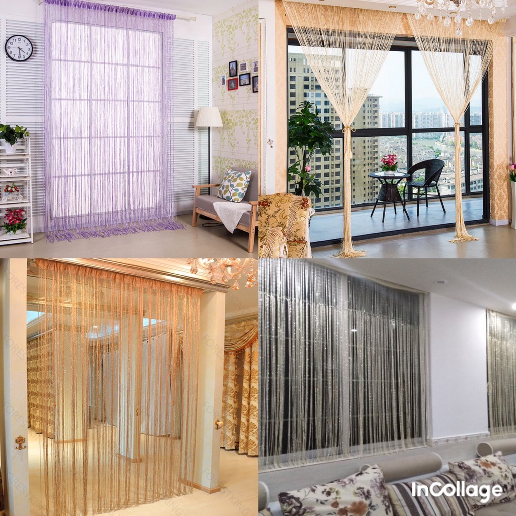 Rèm treo cửa sợi kim tuyến trang trí decor nhà cửa,spa,cửa hàng siêu đẹp