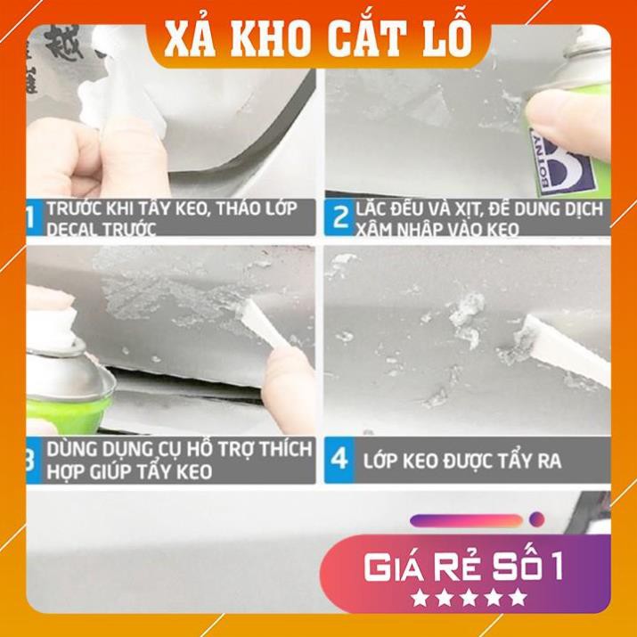 [FreeShip] Bình xịt vệ sinh tẩy keo, tẩy vết băng dính, nhựa đường bám trên xe ô tô, tẩy đa năng đồ nội thất