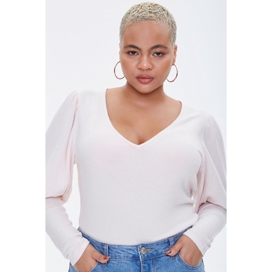 Áo len f21 plus bigsize hồng/xám tiêu