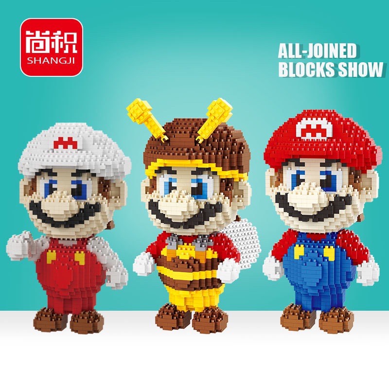 Đồ Chơi Xếp Hình Super Mario - Shangji Nanoblock Size 20cm