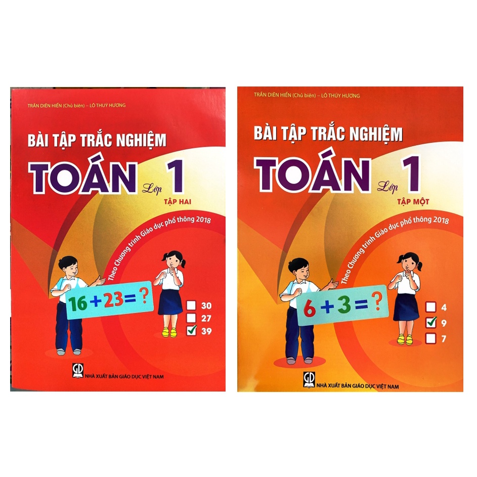 Sách - Combo Bài tập trắc nghiệm Toán 1 - Theo chương trình giáo dục phổ thông 2018 (2 tập)