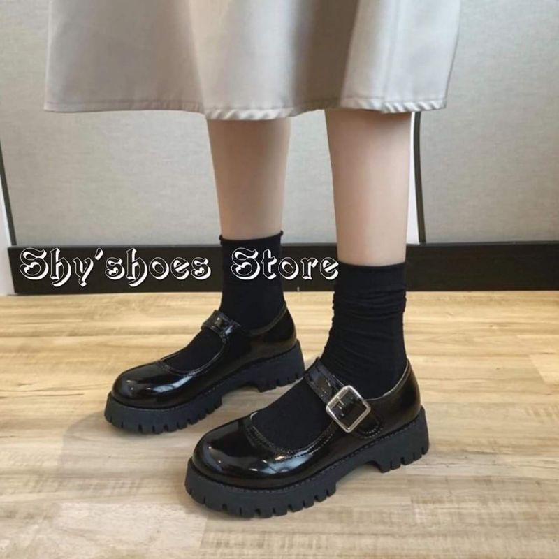 (Có Sẵn) Giày Lolita Mary Jane phong cách oxford cá tính đế cao 5cm | BigBuy360 - bigbuy360.vn