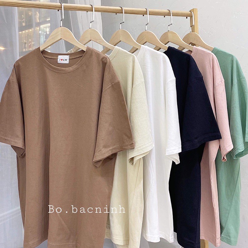 Áo Thun Unisex N7 Basic Tee Phông Trơn Nam Nữ Tay Lỡ OverSize Form Rộng 7 Màu