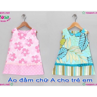 RẬP GIẤY THIẾT KẾ MAY MẶC  ĐẦM BÉ GÁI (Size 0-14 tuổi)
