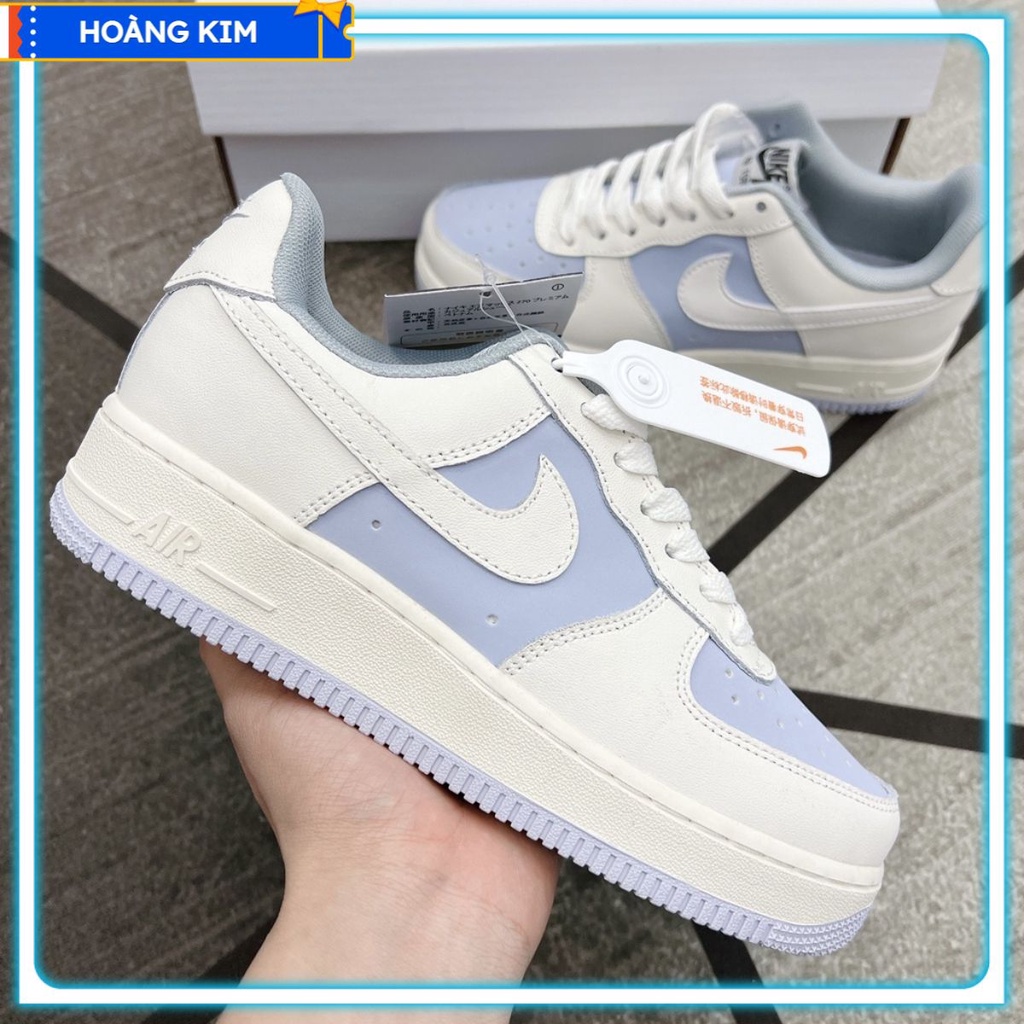 Giày Thể Thao Nam Nữ, Giầy AF Trắng Xanh Bản SC Full Box Bill