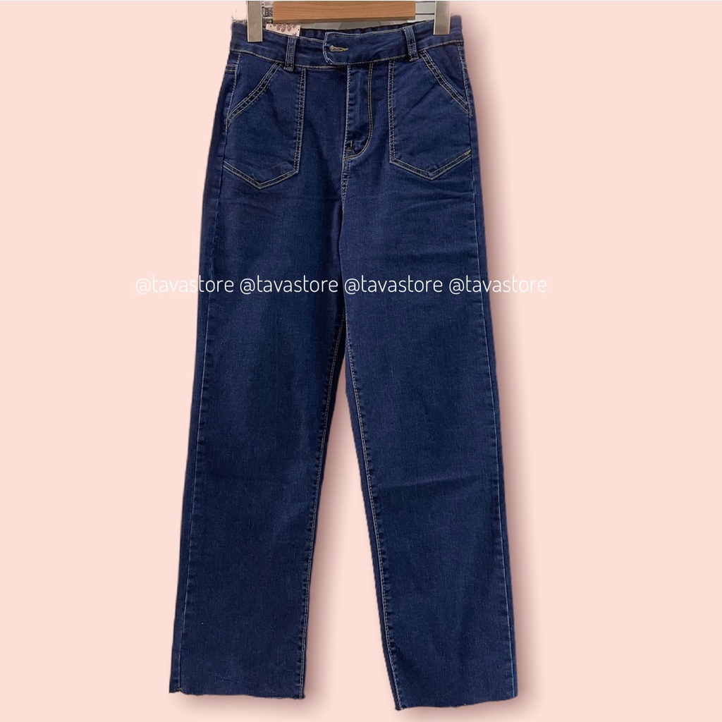Quần Store Jean ống đứng co giãn