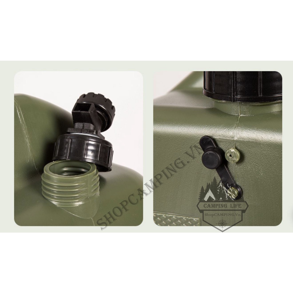 Bình đựng nước CLS 18L xanh rêu, thùng đựng nước dã ngoại cắm trại, du lịch - Camping VietNam
