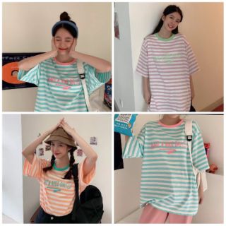 [Hàng order] Áo phông kẻ ngang xinh have a nice day 😊