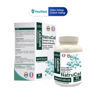 NATRUCAL - Viên uống bổ sung Canxi và Vitamin D - Hỗ trợ phát triển hệ xương chắc khỏe (Lọ 60 viên)