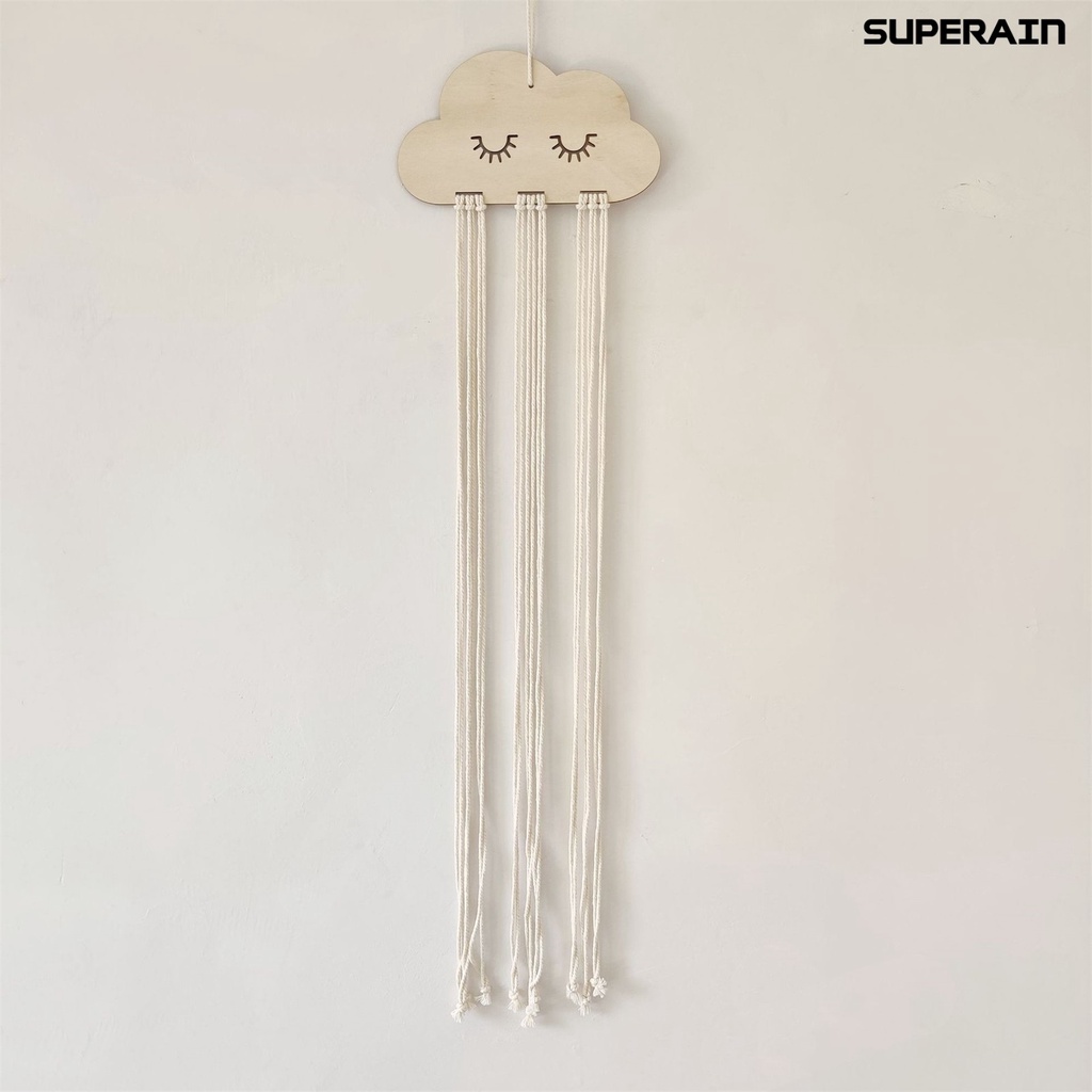Spn Giá Treo Kẹp Tóc Gắn Tường Hình Đám Mây Chất Liệu Cotton Chịu Tải Tốt Trang Trí Nhà Cửa