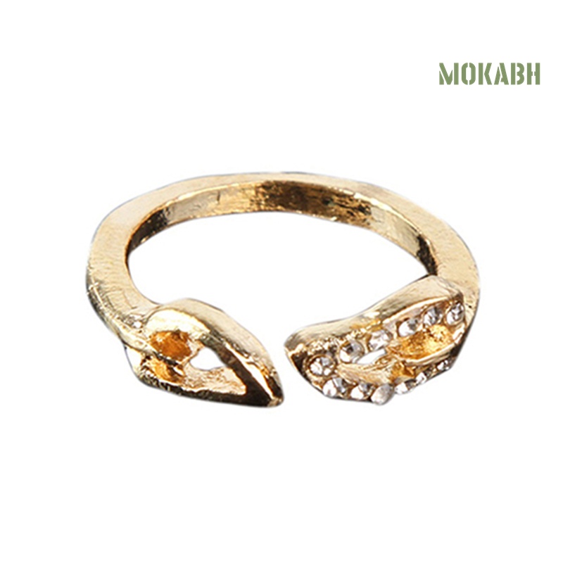 Nhẫn Hở Hai Chiếc Lá Đính Đá Thời Trang Dành Cho Nữ