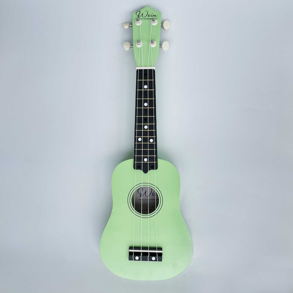 [GIAO NHANH 2H] Đàn Ukulele Gỗ Xanh Lá Mạ WOIM Soprano Size 21inch 53cm (Mua 1 Tặng 5)