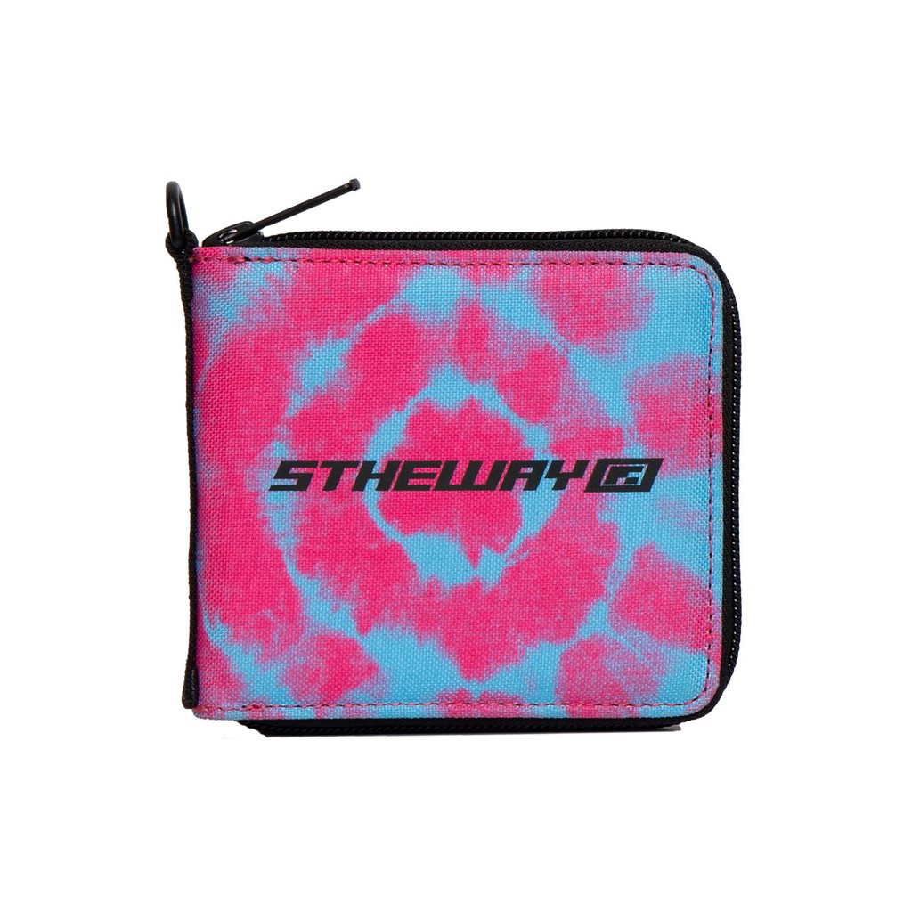 5THEWAY® /tie dye/ 3 - SIDED ZIP SQUARE WALLET™ in SOUTH BEACH aka Ví đỏ