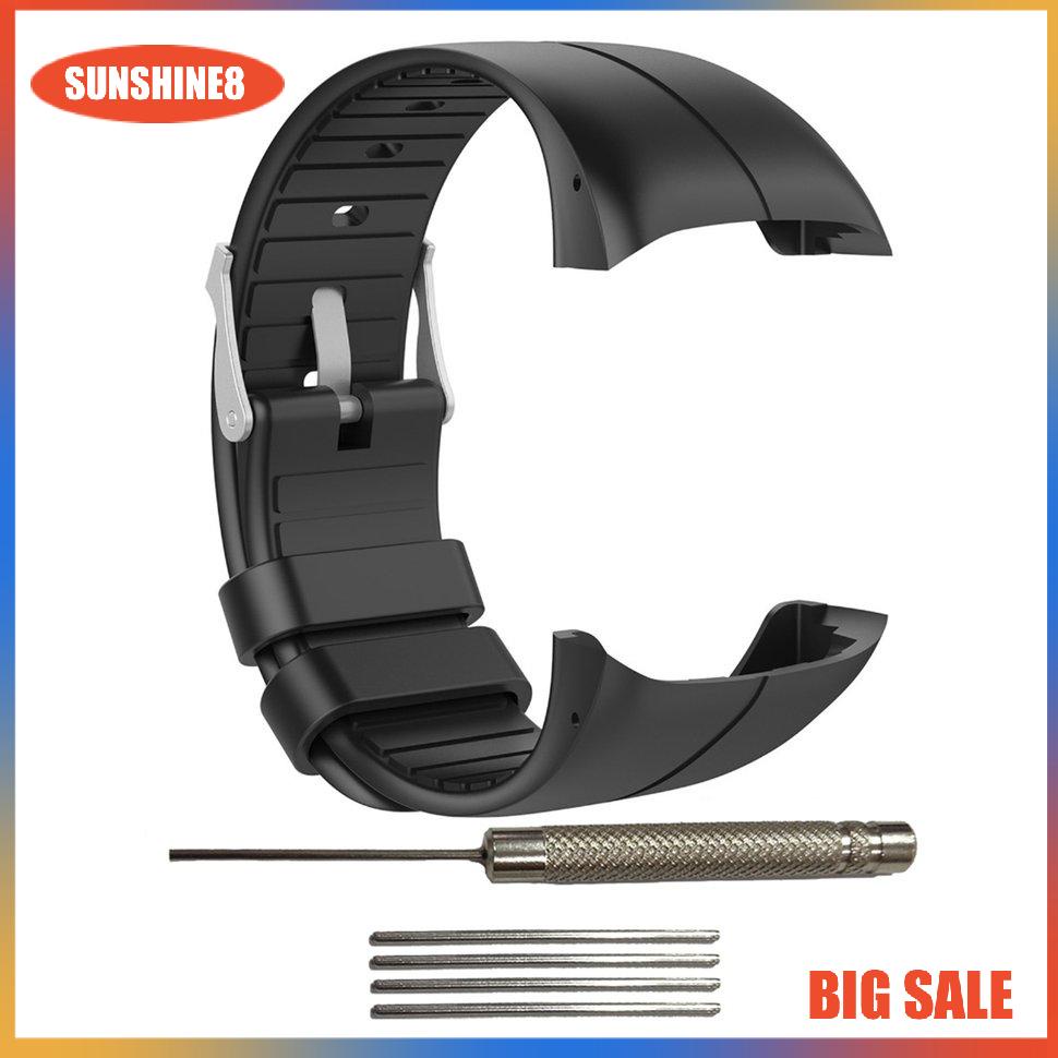 【SUN】Silicone Smartwatch Replacement Strap Official Pattern For Polar M400/M430