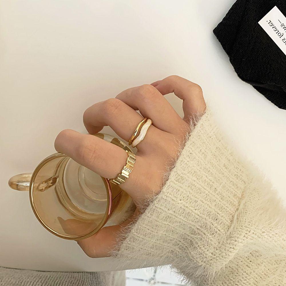 Nhẫn Vỏ Sò VANES1 Chất Liệu Kim Loại Thiết Kế Đơn Giản Sang Trọng