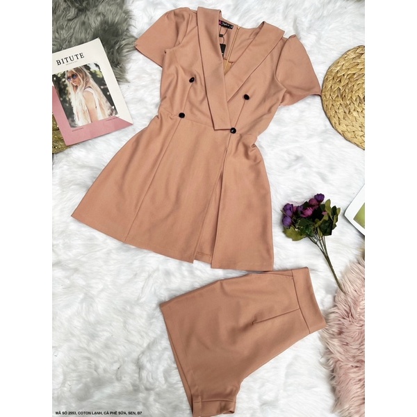 (Có size lớn) Set bộ áo thun kiểu tay phồng phối quần đùi cho bạn nữ dạo phố - đi chơi