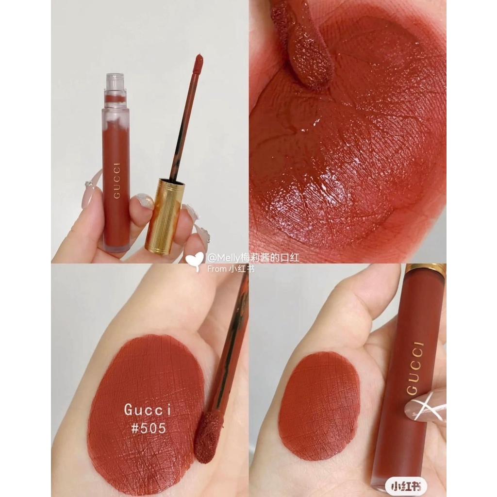 Son Kem Lì Gu Xì Rouge Liquid Matte Màu 208 They Met in Argentina Hồng Đất - 505 Janet Rust Màu Đỏ Đất