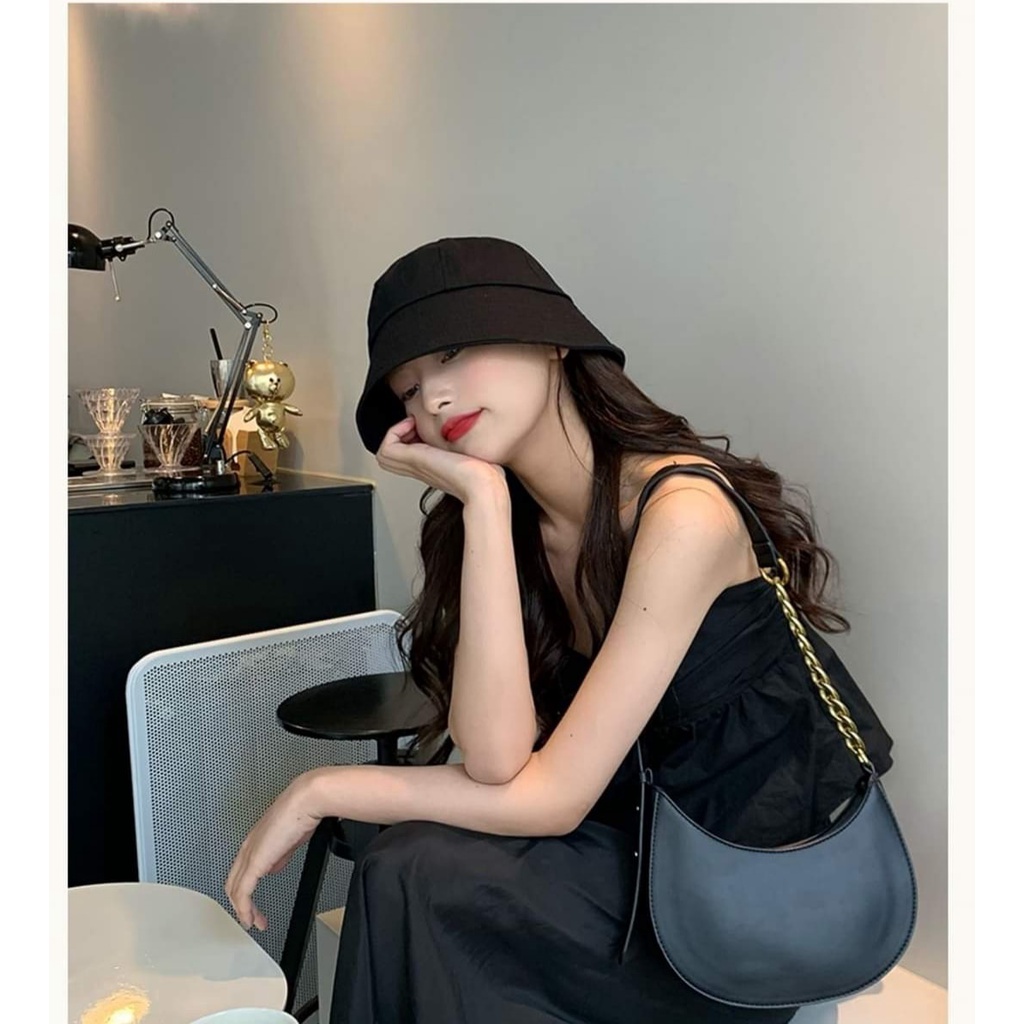 Nón bucket trơn loại đẹp may chỉ 3 vành
