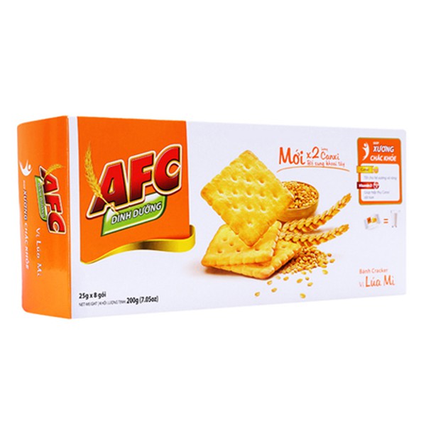 {Date mới} Bánh AFC dinh dưỡng đủ vị rau cải - tảo biển - lúa mì 200g - 1 thùng