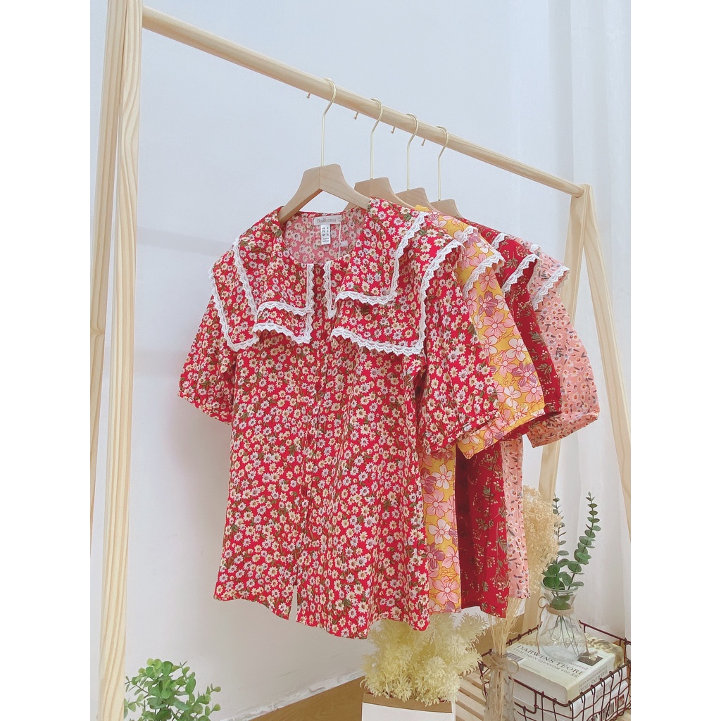 TK16 ÁO HOA THIẾT KẾ 2 LỚP PHỐI REN SALE LẺ SIZE