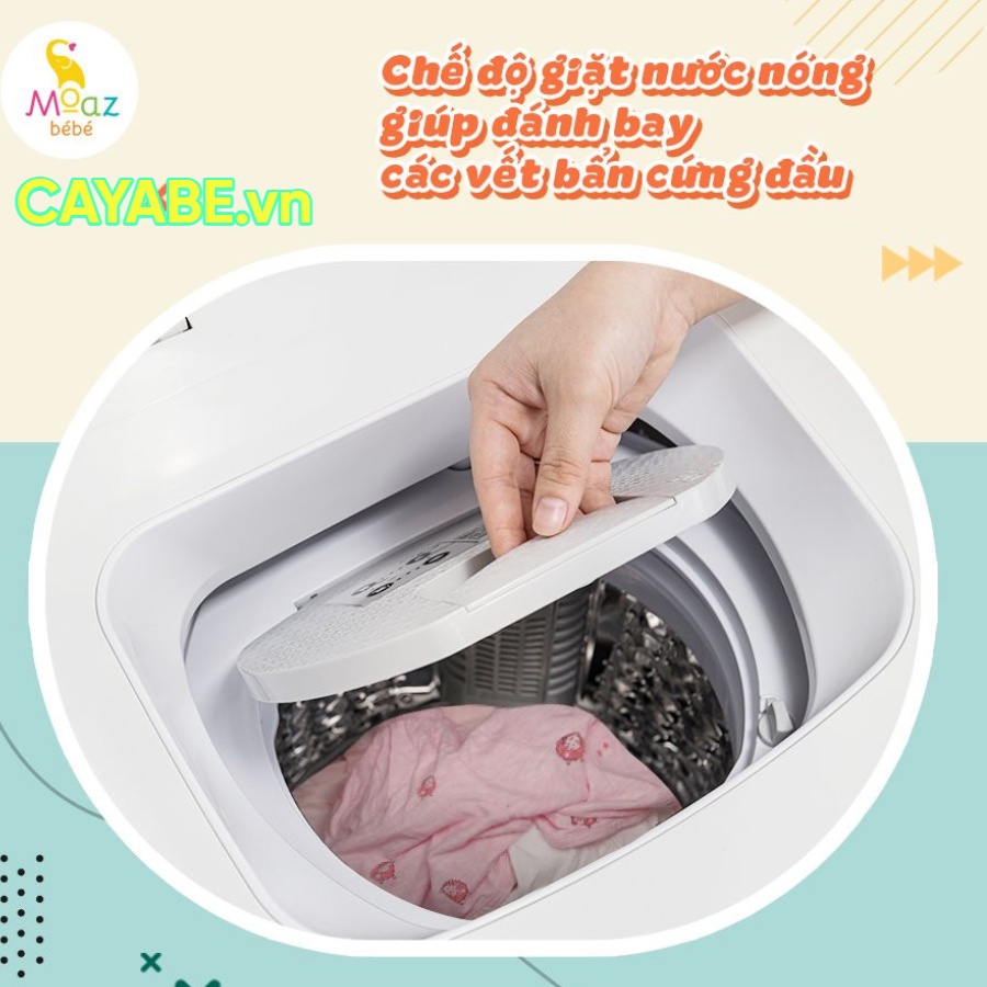 Máy giặt quần áo mini cảm ứng MOAZ BÉBÉ diệt khuẩn, có chế độ giặt nước nóng MB-036 giặt quần áo cho bé và cả gia đình