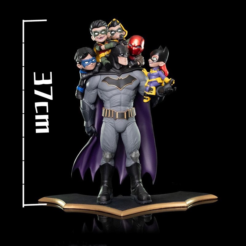 Mô hình Batman người dơi cõng Robin chibi cao 37cm - DC comic