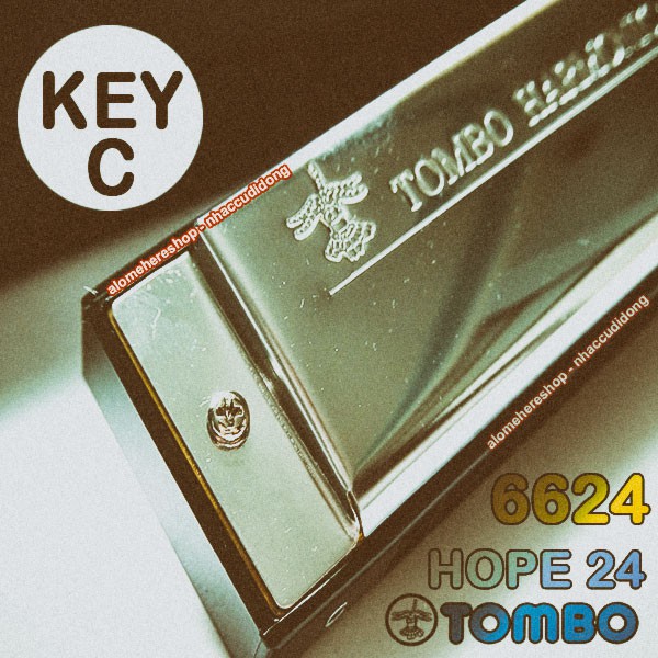 Kèn Harmonica tremolo 24 lỗ Tombo Hope 24 6624 Key C có clip test âm thanh
