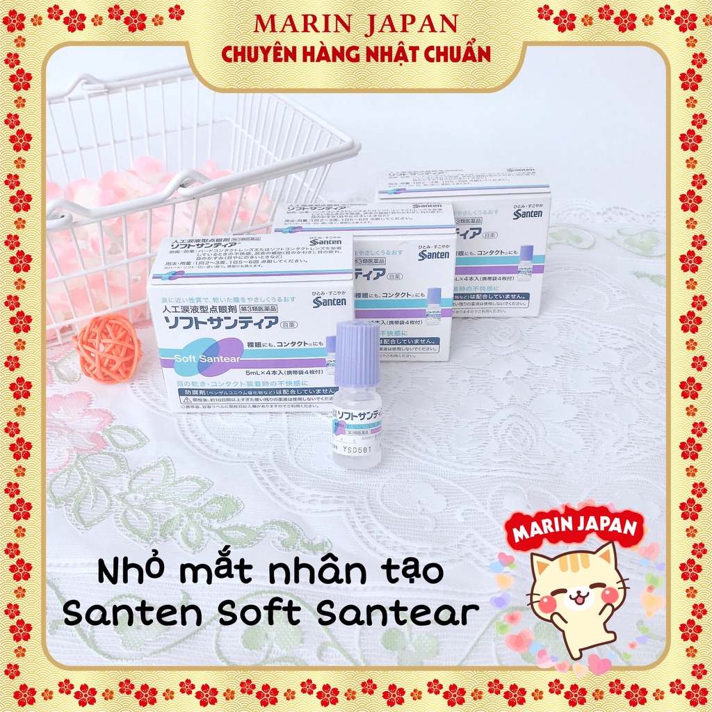 LẺ 1 CHAI NƯỚC NHỎ MẮT NHÂN TẠO SANTEN TÍM NHẬT BẢN 5ML