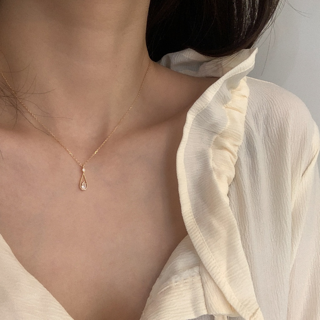 Vòng cổ Xương Quai Xích Hình Giọt Nước Thời Trang Cho Nữ