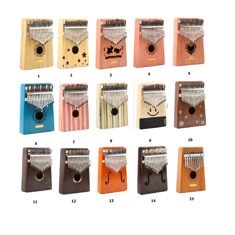 Đàn Kalimba 17 phím Woim Gỗ Mahogany Cao Cấp Tặng Kèm Kèn Kazoo