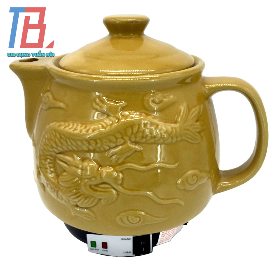 Ấm sắc thuốc tự động hình rồng 3 lít công suất 300w gốm sứ cao cấp