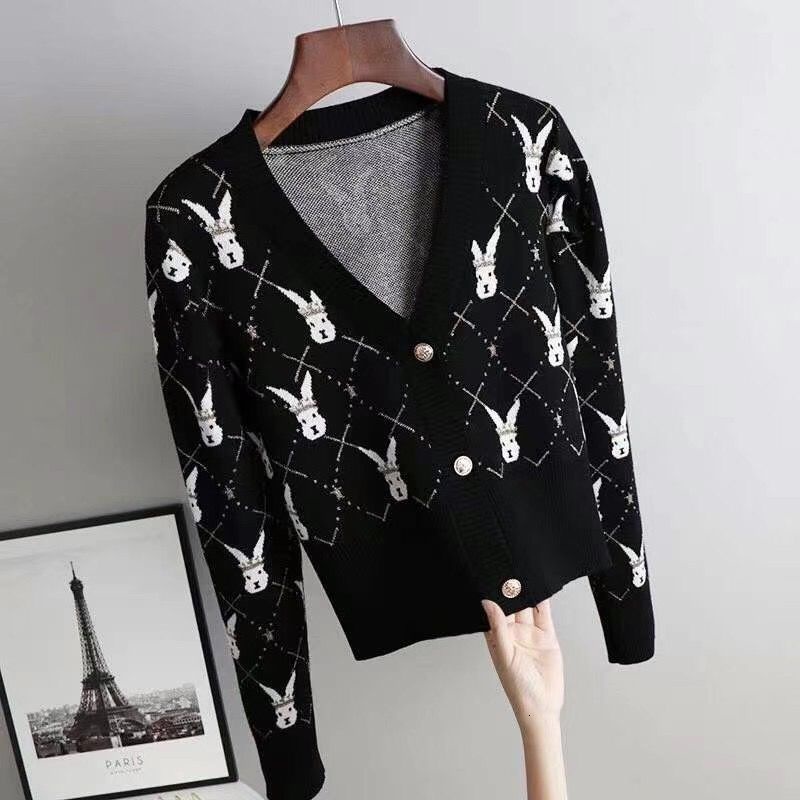 Áo sweater cổ chữ V tay dài trẻ trung cho nữ