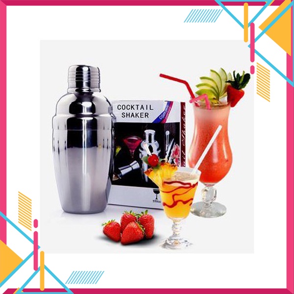 Bình lắc pha chế Cocktail Shaker Inox tiện dụng [Nhiều dung tích]