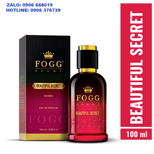 NƯỚC HOA CAO CẤP DÀNH CHO NỮ FOGG - BEAUTIFUL 100 ML NHẬP KHẨU DUBAI