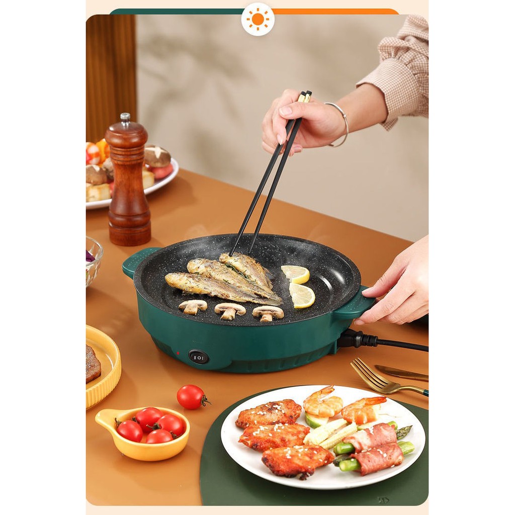 Chảo Nướng Điện MiNi Jubilee Mart đường kính 26cm, chống dính tốt - 600W
