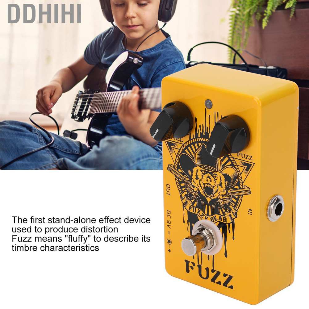 Ddhihi Small Fuzz Effect Pedal Electric Guitar Fuzzy Bear Portable For Music Lovers