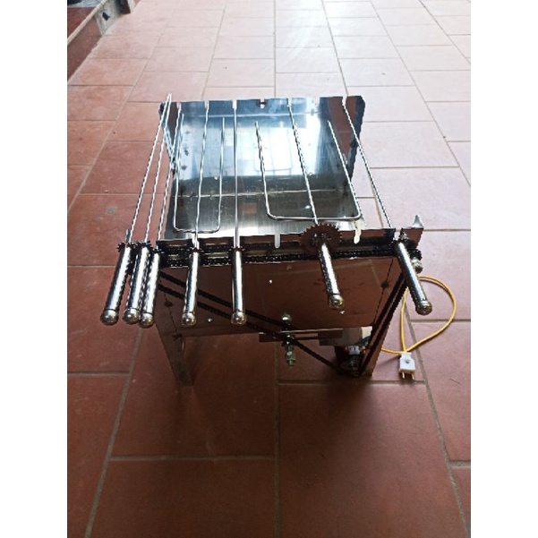 Máy nướng thịt mini quay tự động inox