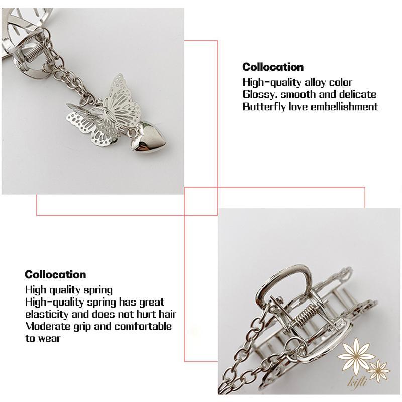 【Kifli.vn】Kẹp Tóc Hình Bướm Ba Chiều Cá Tính Thời Trang