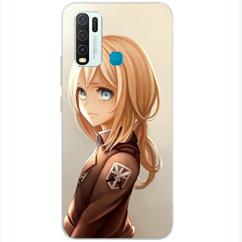 Ốp Lưng Silicone In Hình Anime Attack On Titan Cho Itel P15 P32 P33 P36 Vision 1 2 Plus Pro