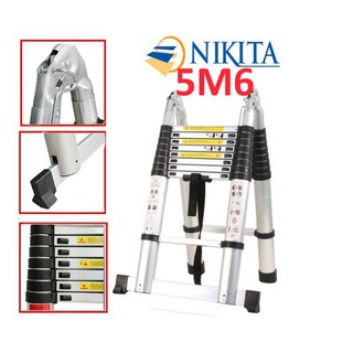 Thang nhôm rút đôi 5,6m nikita ai56