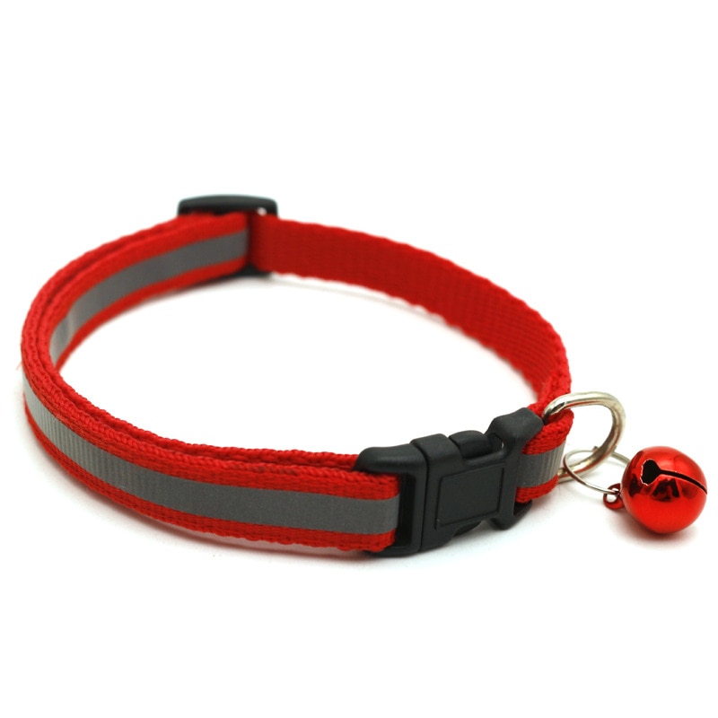 Set 27 vòng cổ nylon phản quang có chuông có thể điều chỉnh cho thú cưng