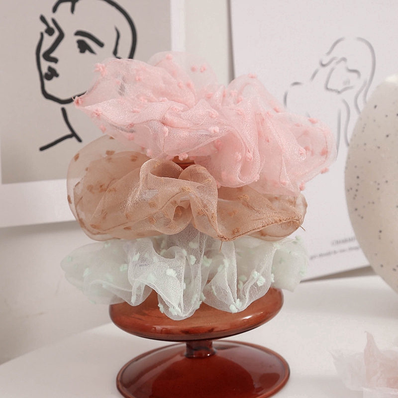 Dây buộc tóc màu trơn đơn giản thanh lịch cho nữ d5214