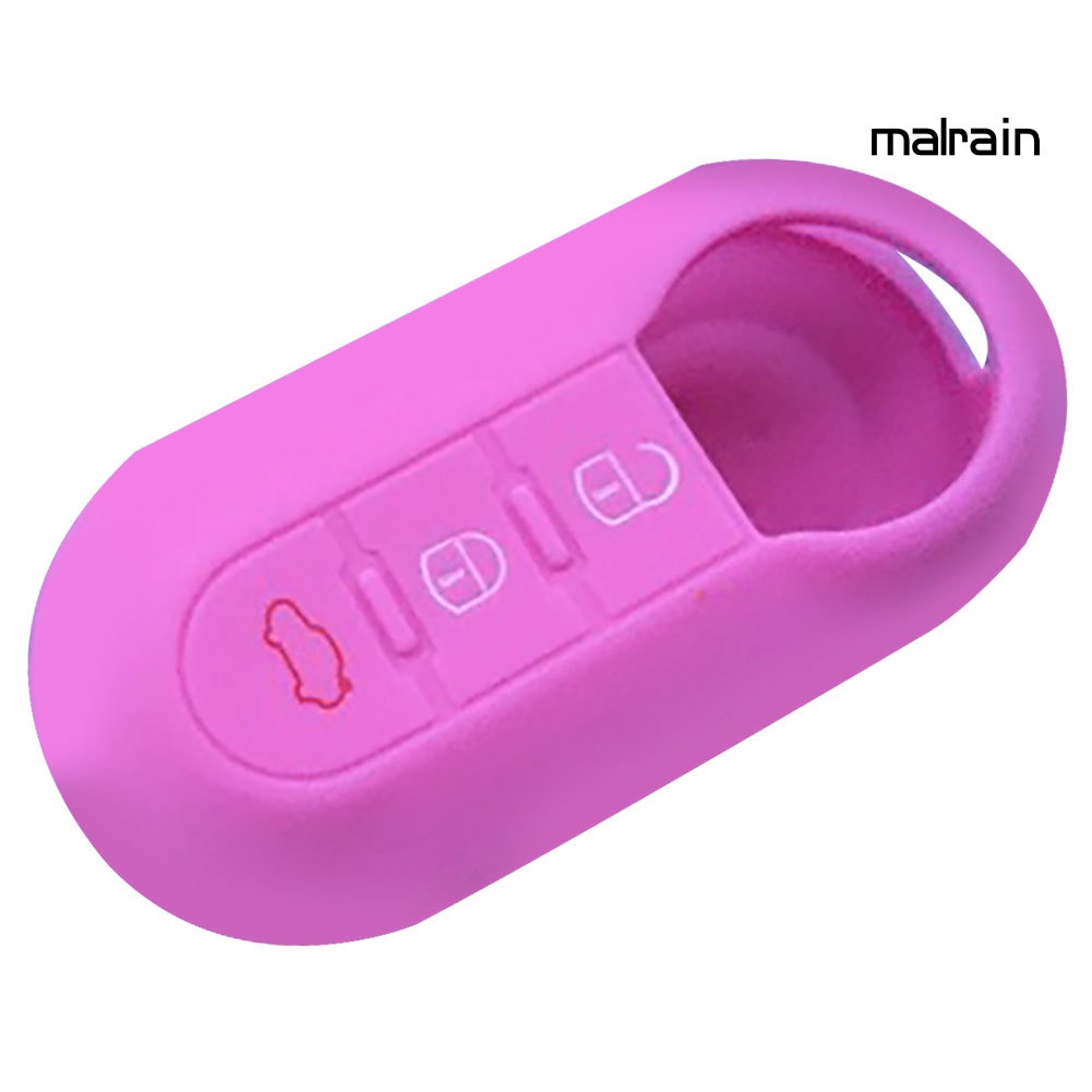 Vỏ Chìa Khóa Xe Hơi Bằng Silicone 3 Nút Cho Fiat 500