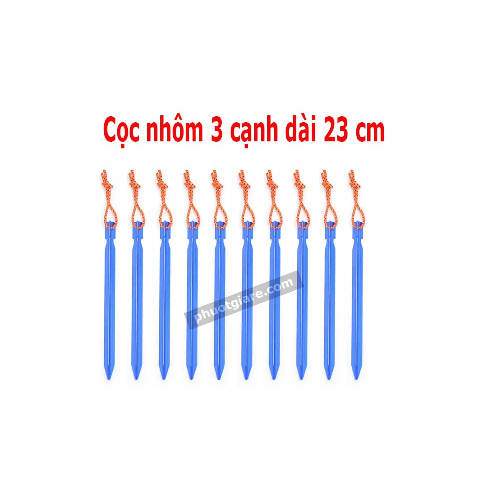 Set bộ 10 cọc nhôm 3 cạnh siêu nhẹ chuyên cắm đất mềm