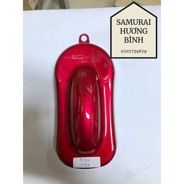 Sơn xịt Samurai màu Candy Đỏ - Y138 (cần dùng với nền màu Bạc) (400 ml)