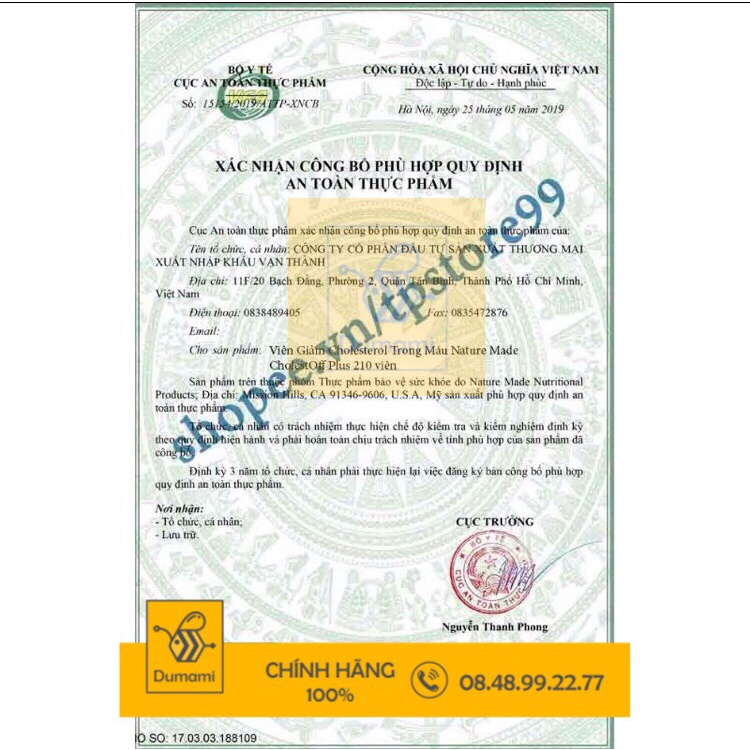 Viên uống Giảm Cholesterol Trong Máu Nature Made CholestOff Plus 210 viên của Mỹ