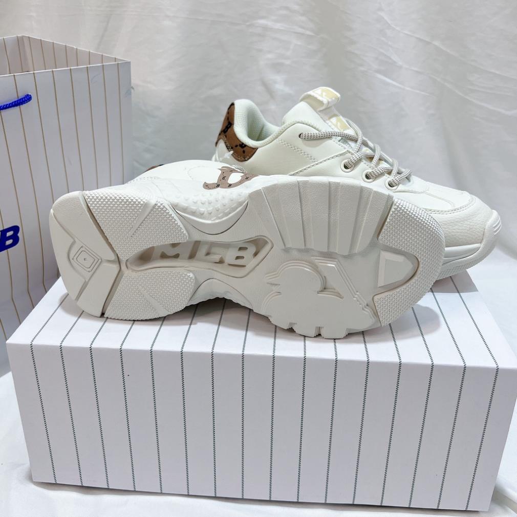 Giày thể thao sneaker MLB Bigball Chunky Mono Heel New York_BEST , MLB NY , Chữ B nâu