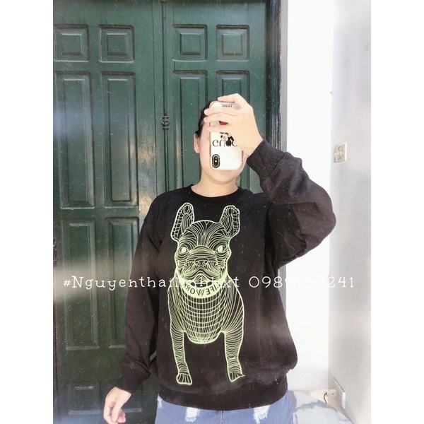 Áo nỉ sweater hoodie Lifework tay dài cổ tròn thun da cá hàng đẹp | BigBuy360 - bigbuy360.vn