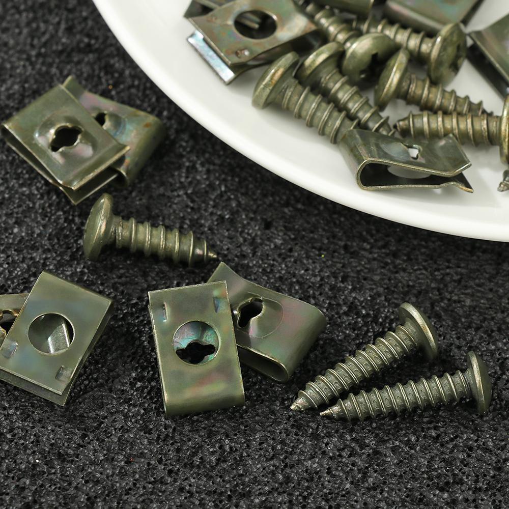 Set 10 Ốc Vít M4 M5 Bằng Nhựa Màu Đen Cho Xe Máy / Xe Hơi Ốp