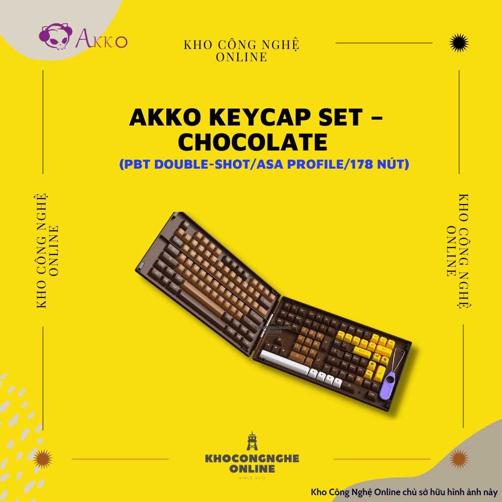 AKKO Keycap set – Chocolate (PBT Double-Shot/ASA profile/178 nút)